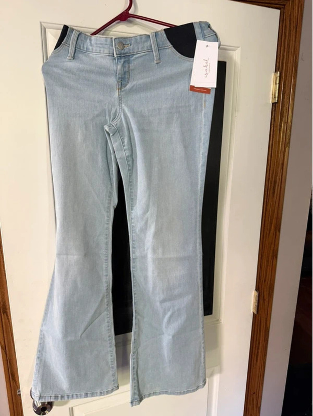Ingrid + Isabel Maternity Flare Jeans Light Wash Size 2 NWT